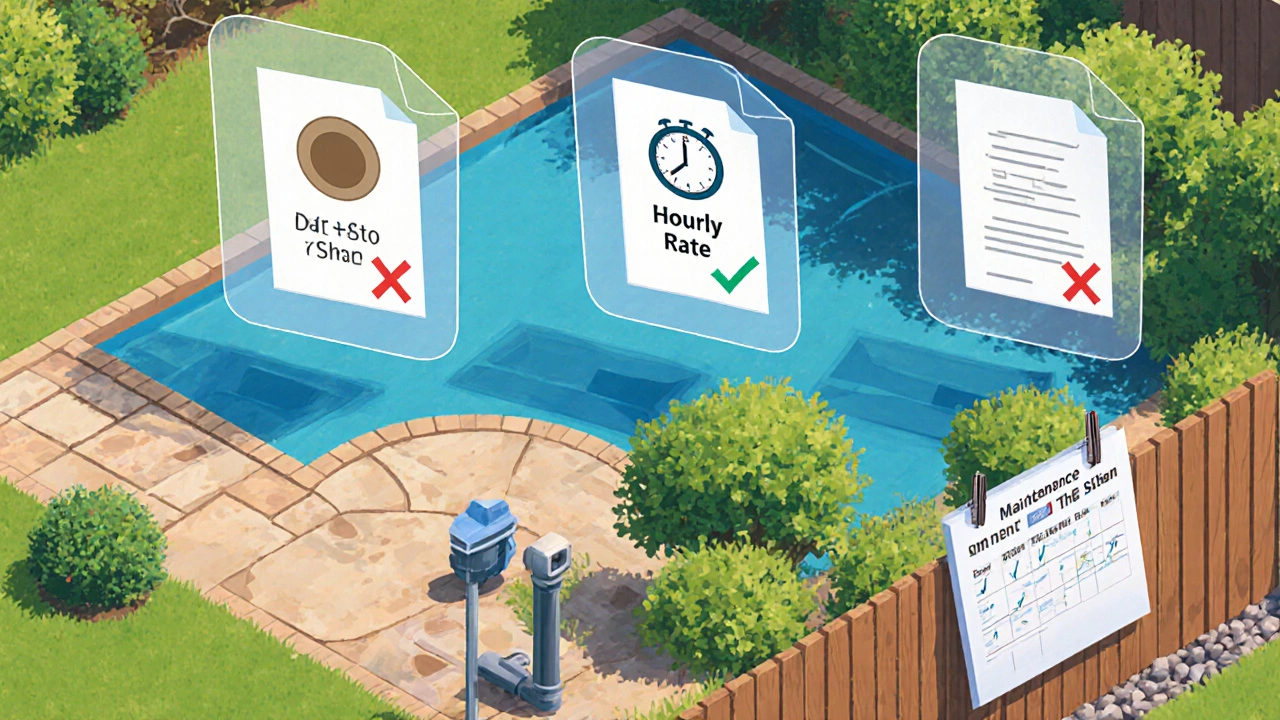 Completed garden with contract icons and a maintenance calendar indicating a sealed deal.